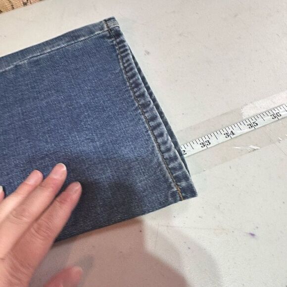 Vintage Express Women's Studded Feather Design Bootcut Jeans Blue Denim Size 5/6 - Picture 9 of 12